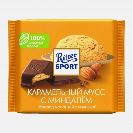 Шоколад Молочный карамельный мусс с миндалем Ritter Sport 100г