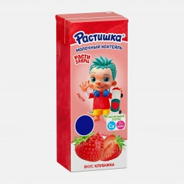 Молочный коктейль Растишка детский со вкусом клубники 2% 210мл