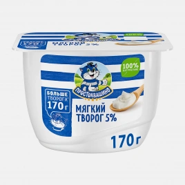 Творог Простоквашино Нежный мягкий 5% 170г