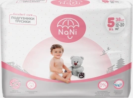 Подгузники-трусики Nani р.5XL 12-20кг 38шт