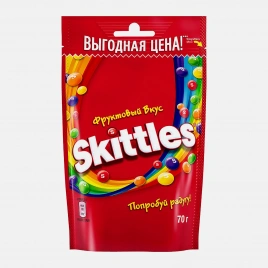 Драже в разноцветной сахарной глазури Skittles 70г