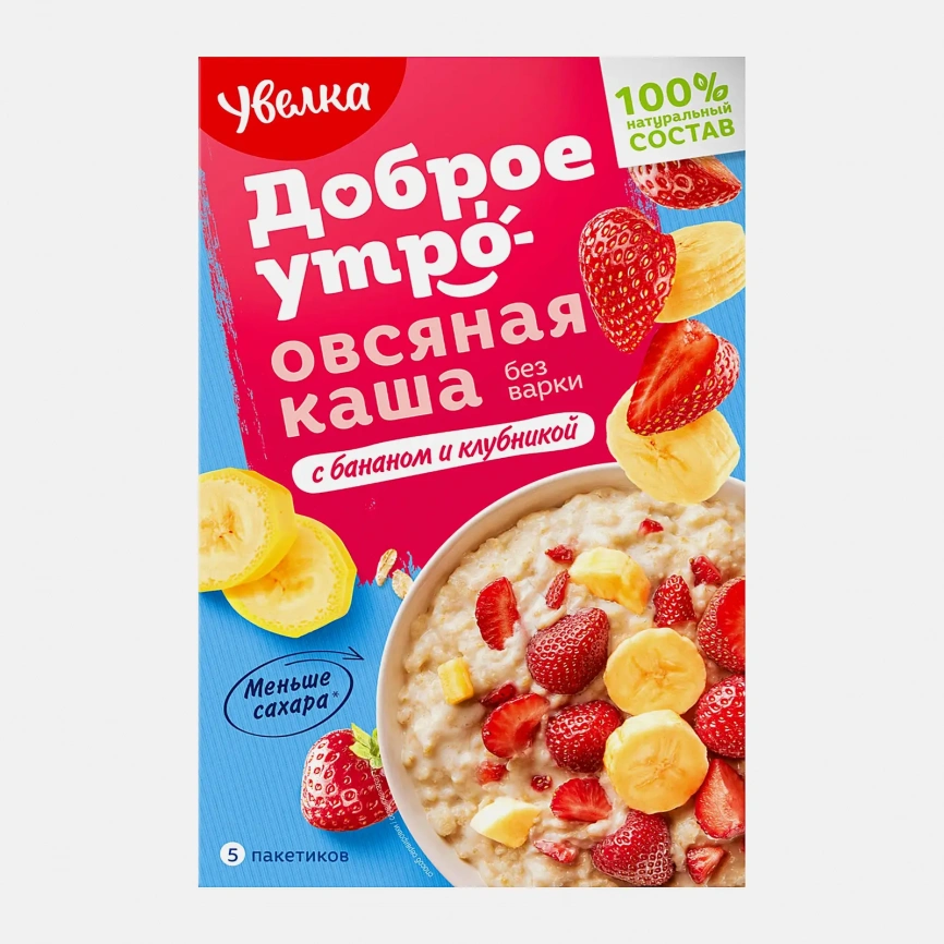 Каша Увелка овсяная Банан и Клубника 200г фото 1