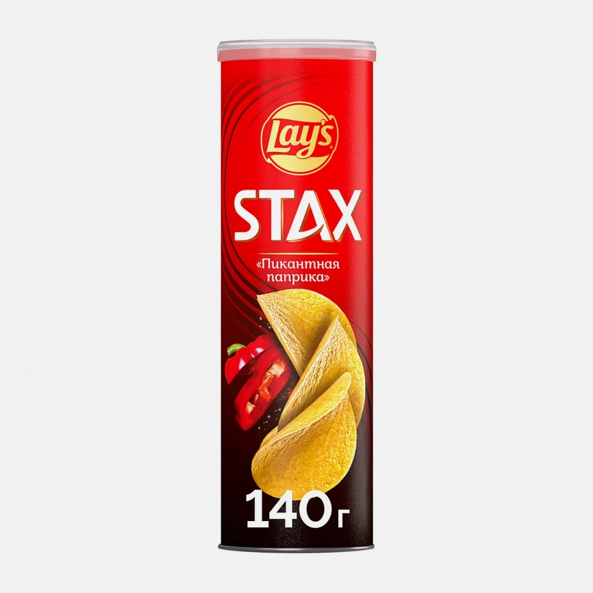 Чипсы Пикантная паприка/Ребрышки барбекю/Сметана и лук Lays Stax 140г в ассортименте фото 2