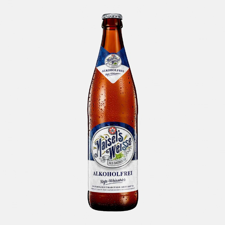Светлое пиво нефильтрованное безалкогольное Maisels Weisse Alkoholfrei 500мл фото 1