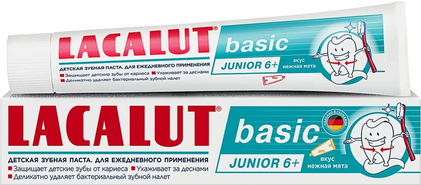 Зубная паста Lacalut Basic Junior 6+ 60г фото 1
